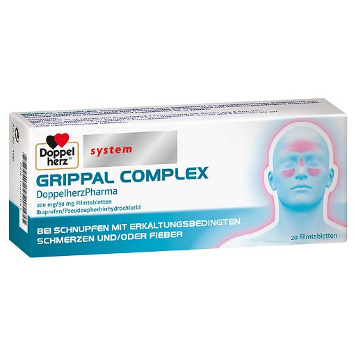 GRIPPAL COMPLEX DoppelherzPharma 200 mg/30 mg FTA (bitte beachten Sie, dass der Artikel einen Verfall von 08/2023 hat)